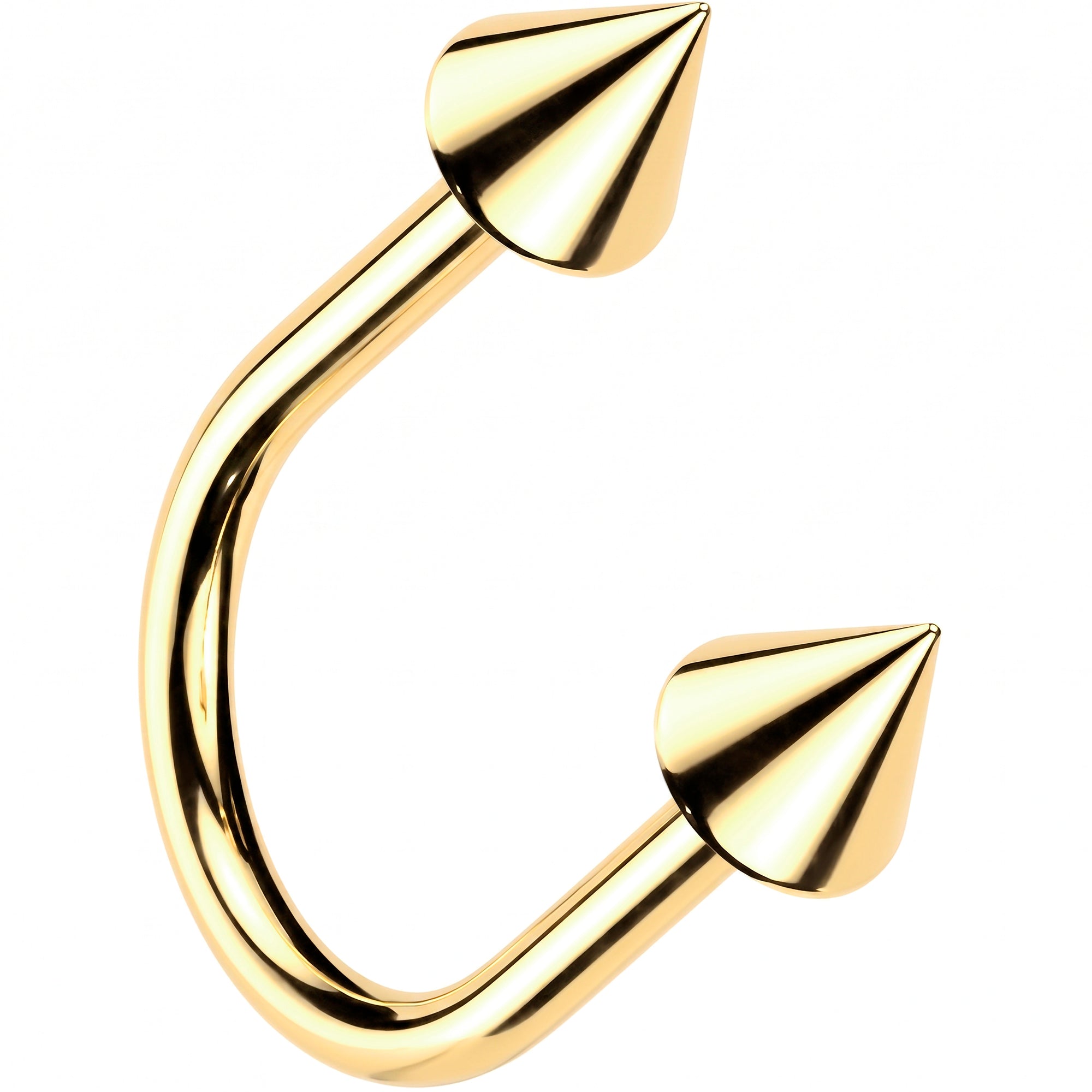 Hypoallergenic Titanium Threadless Cartilage Hoop Earring with Spike