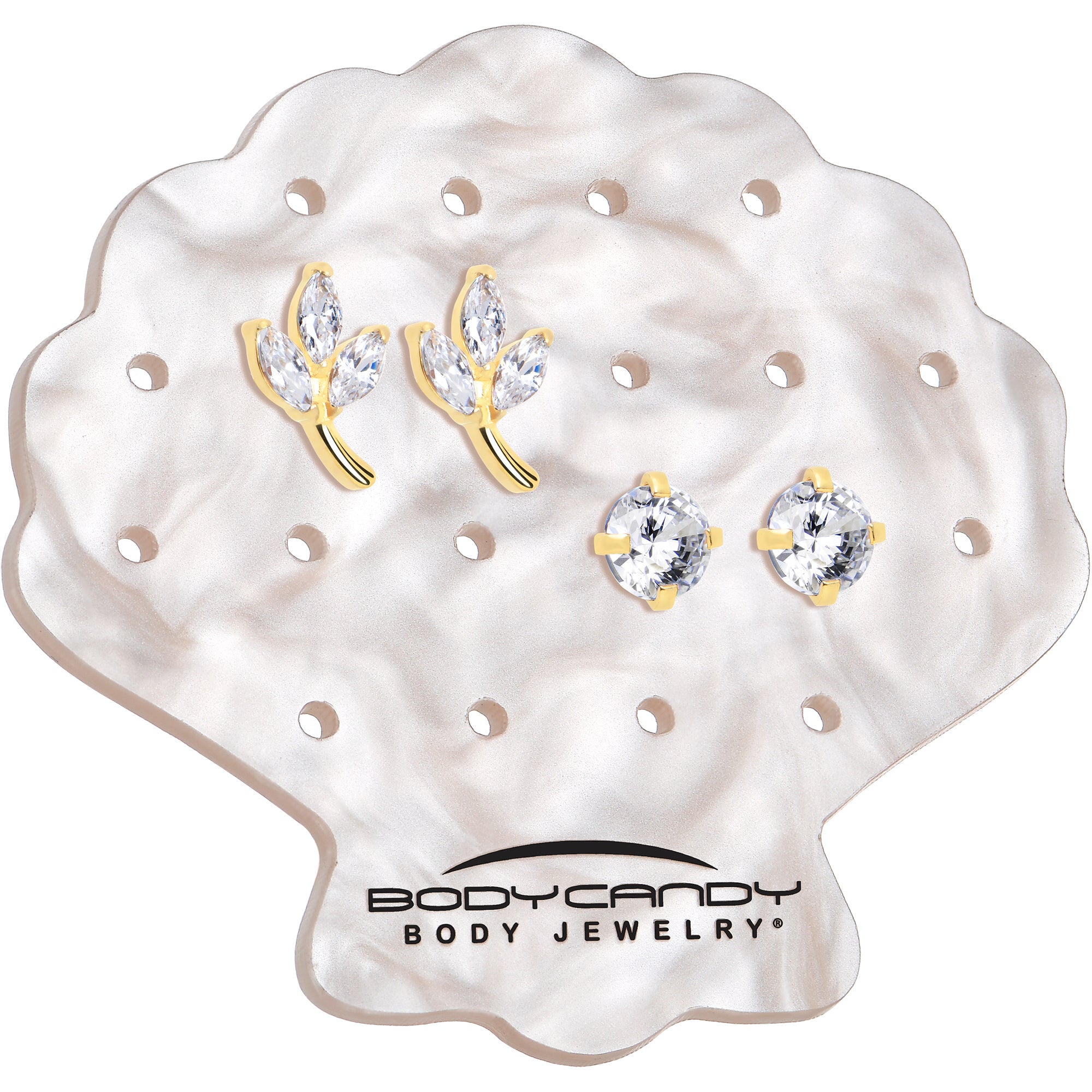 Pearlescent Seashell Travel Flat Back Earring Palette