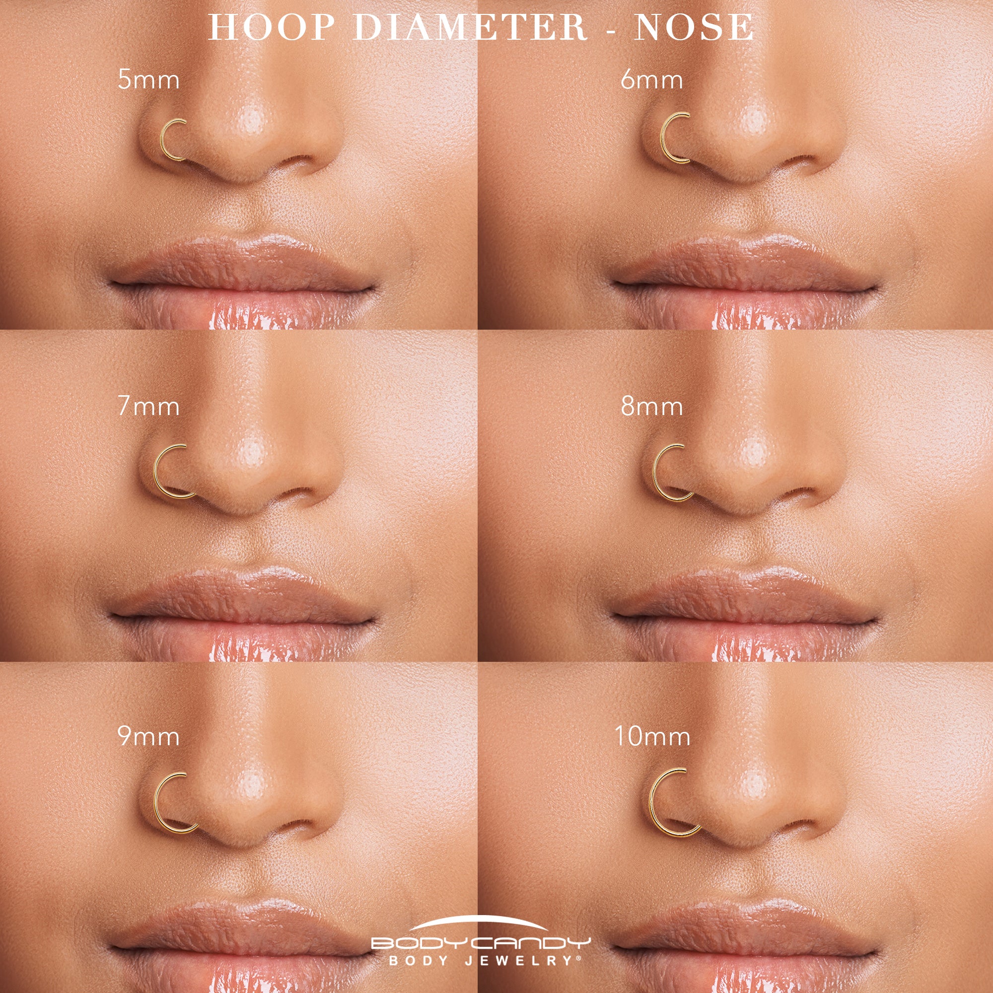 18G Implant Grade Titanium Triple Sided Micro Gem Hinged Nose Hoop