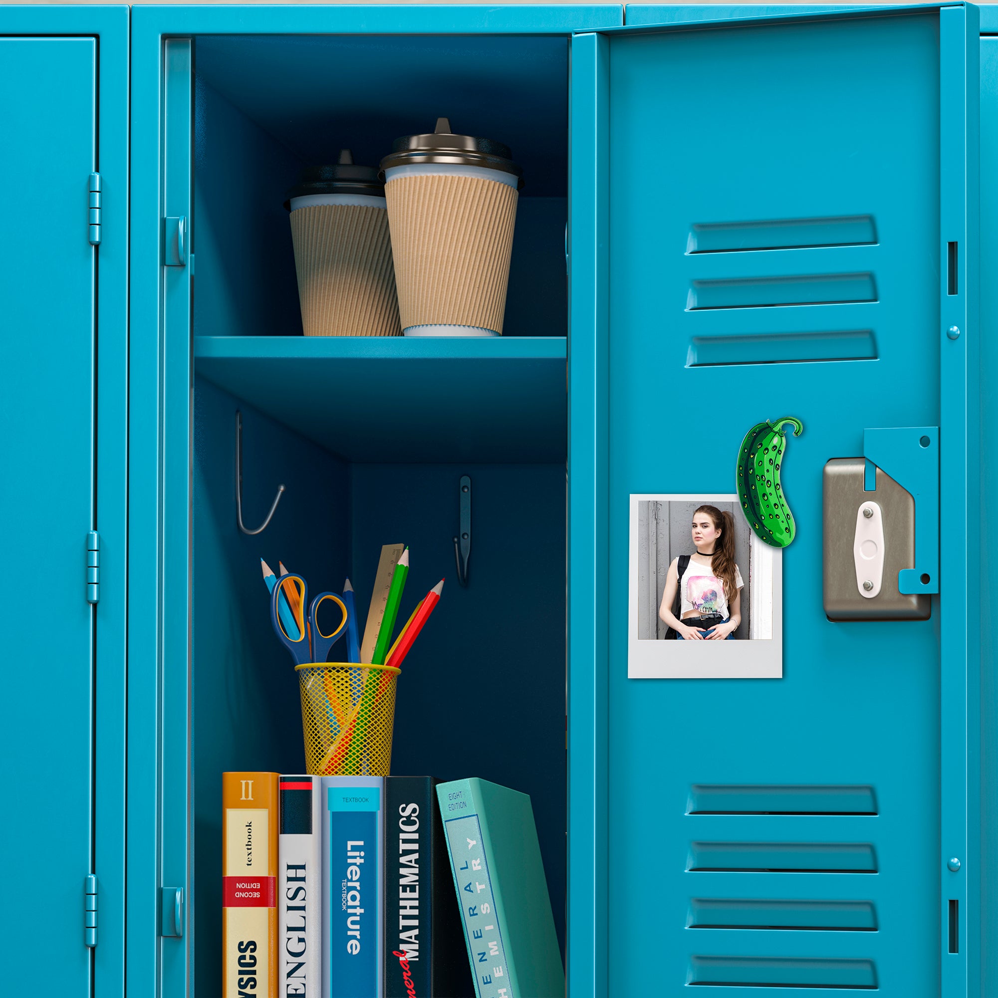 Acrylicious Funky Green Pickle Magnet by Onyx O