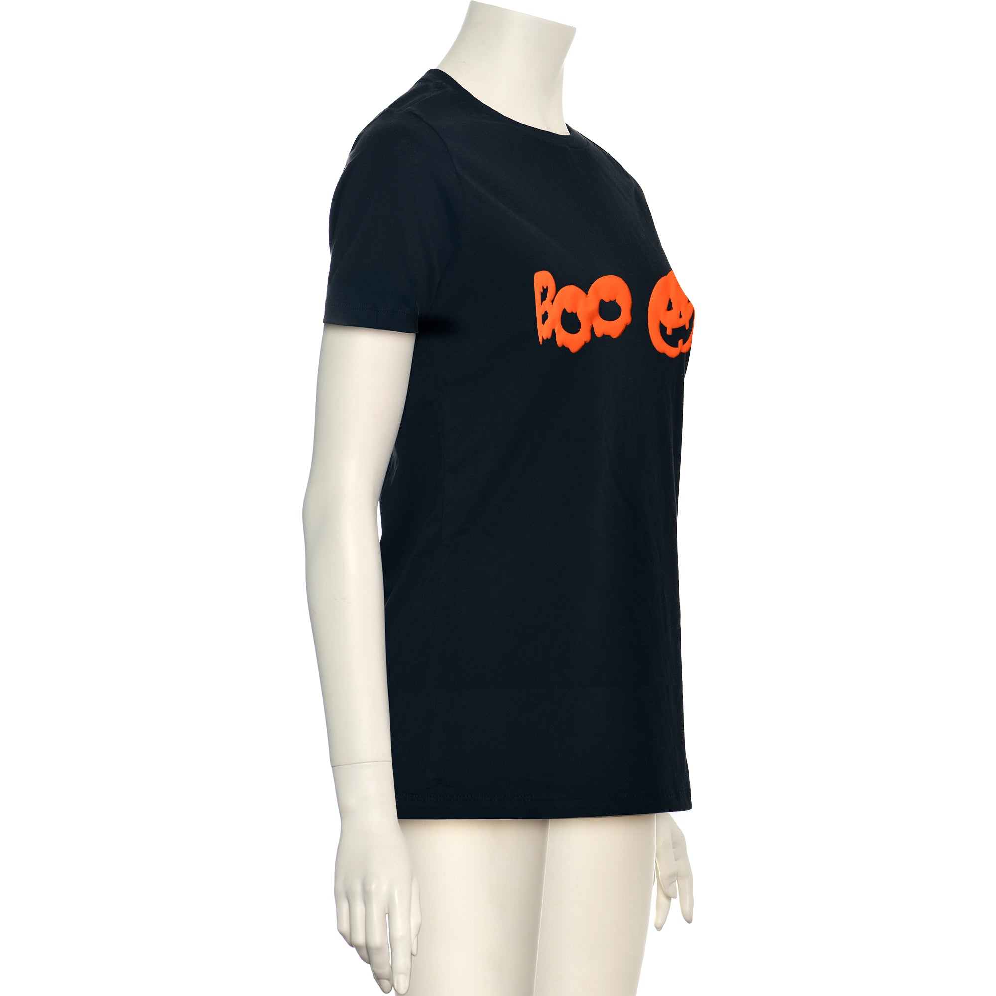 Pumpkin Boo Orange Puff Halloween Tee Shirt