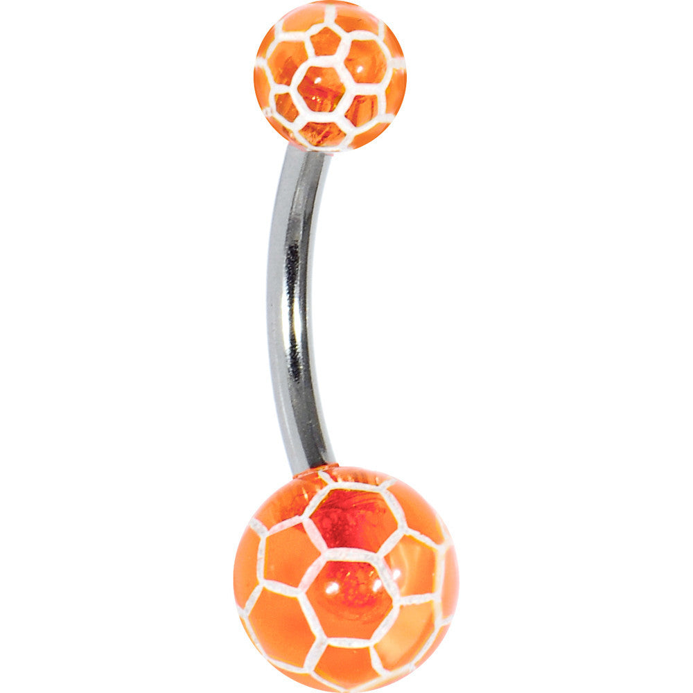 Orange PREMIER Soccer Ball Banana Belly Ring
