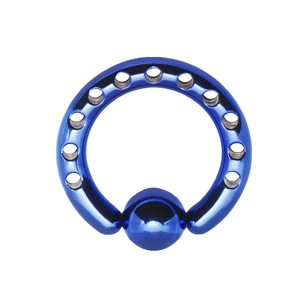8G INDUSTRIAL PUNCHED Electric Blue TITANIUM BCR