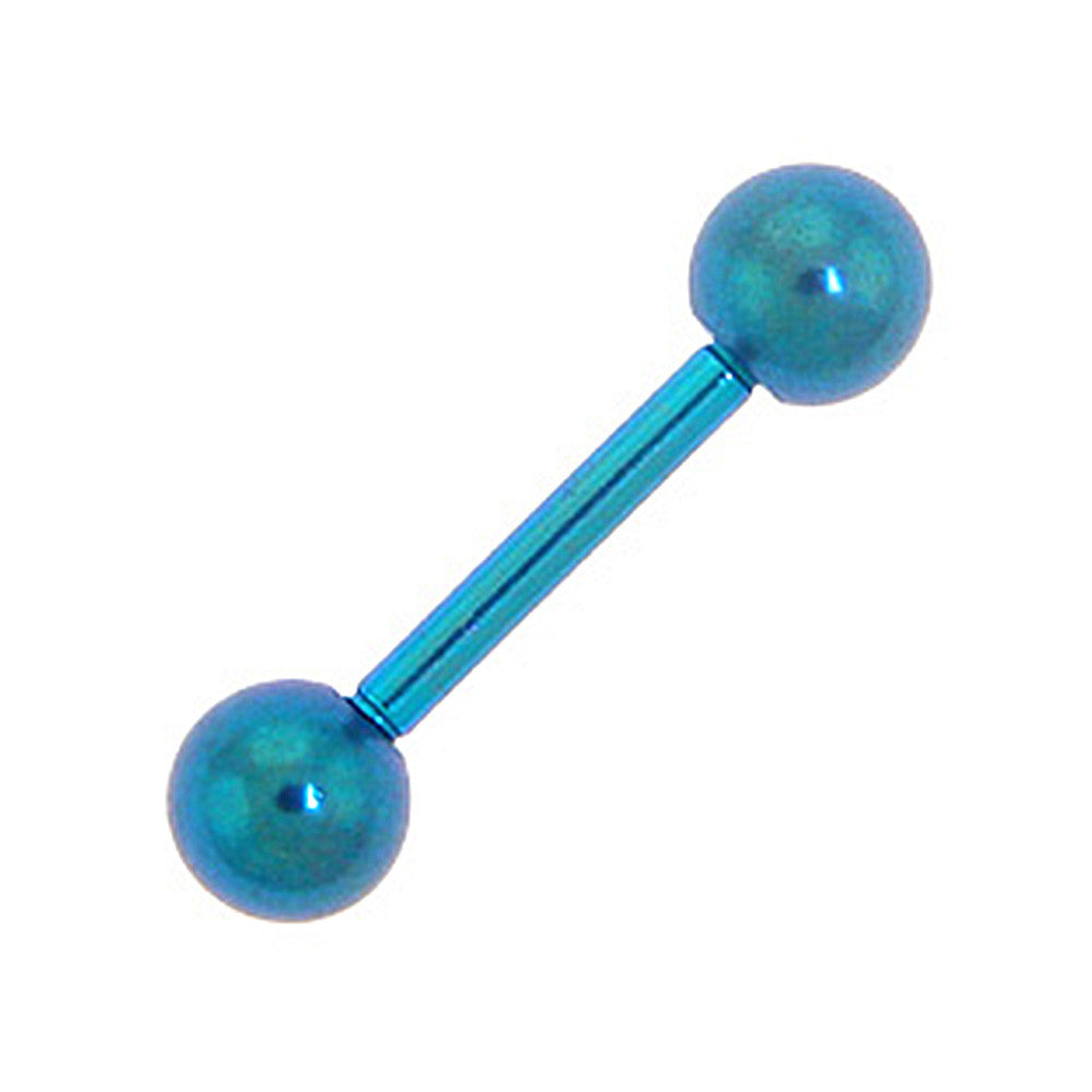 Solid Titanium Lake Blue Barbell 5/16-4mm