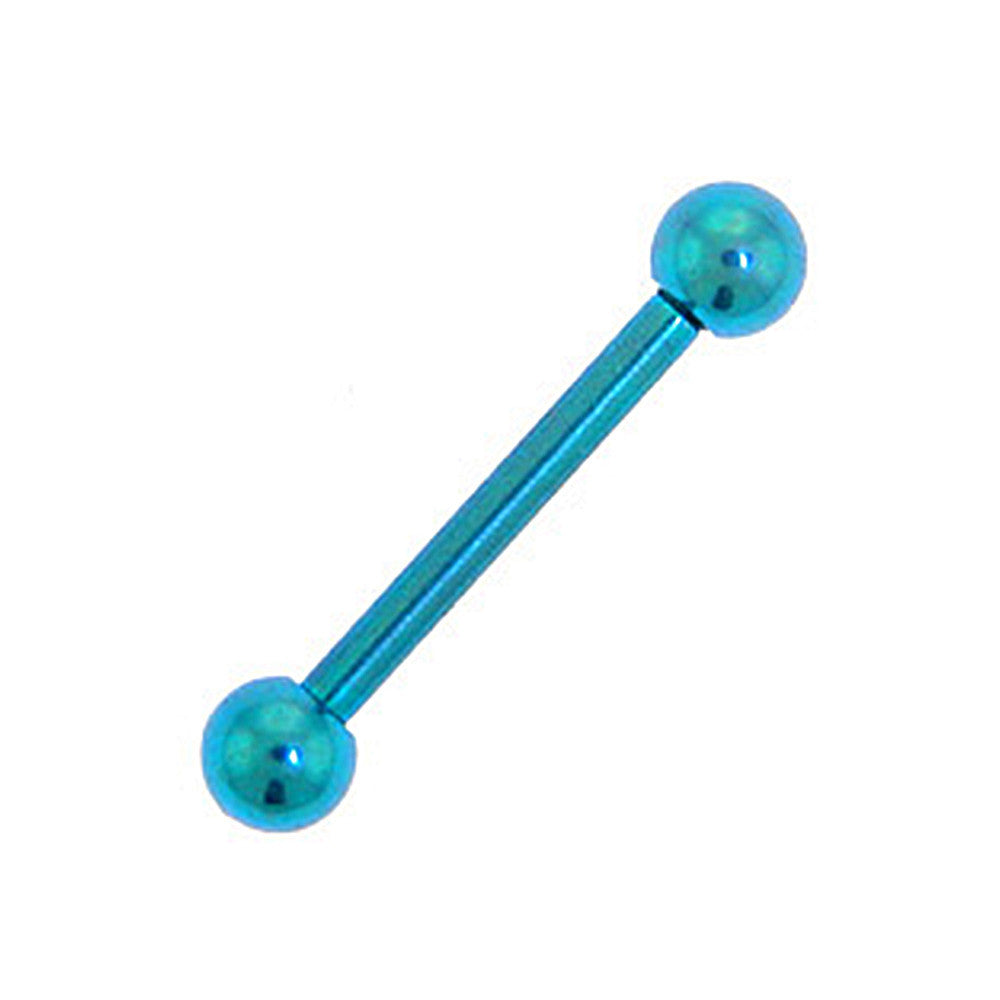 Solid Titanium Lake Blue Barbell 3/8-3mm