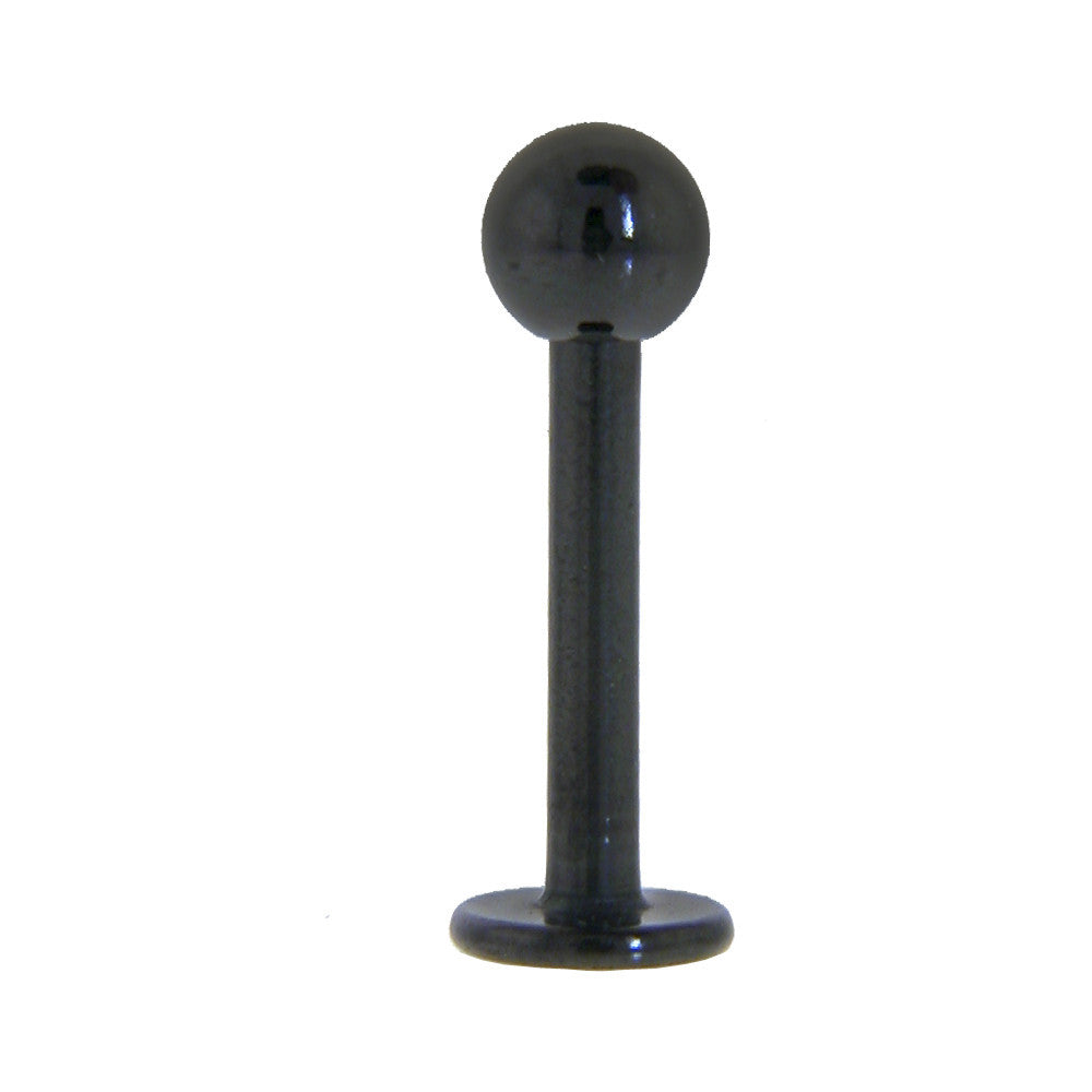 Black Titanium Plated BALL Labret 4MM