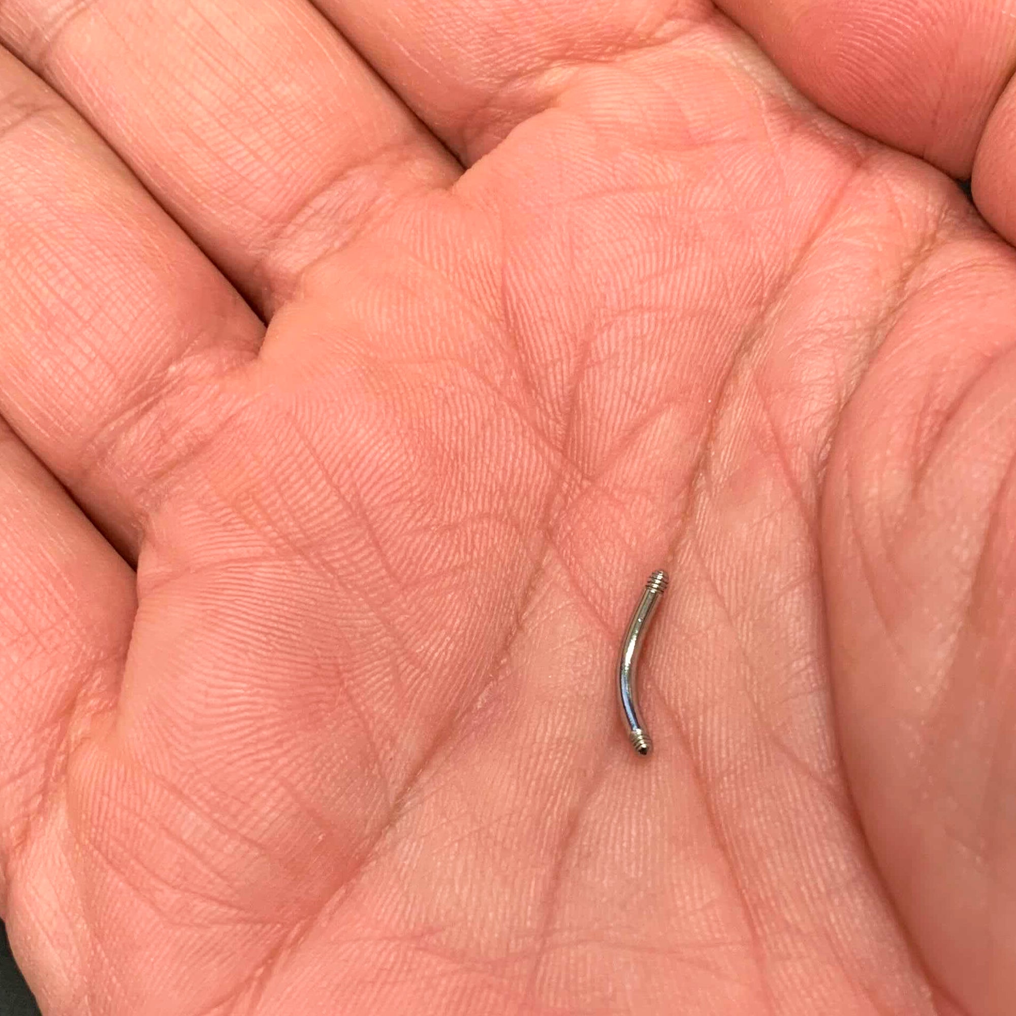 14G 316l Stainless Steel Replacement Curved Barbell 3/8