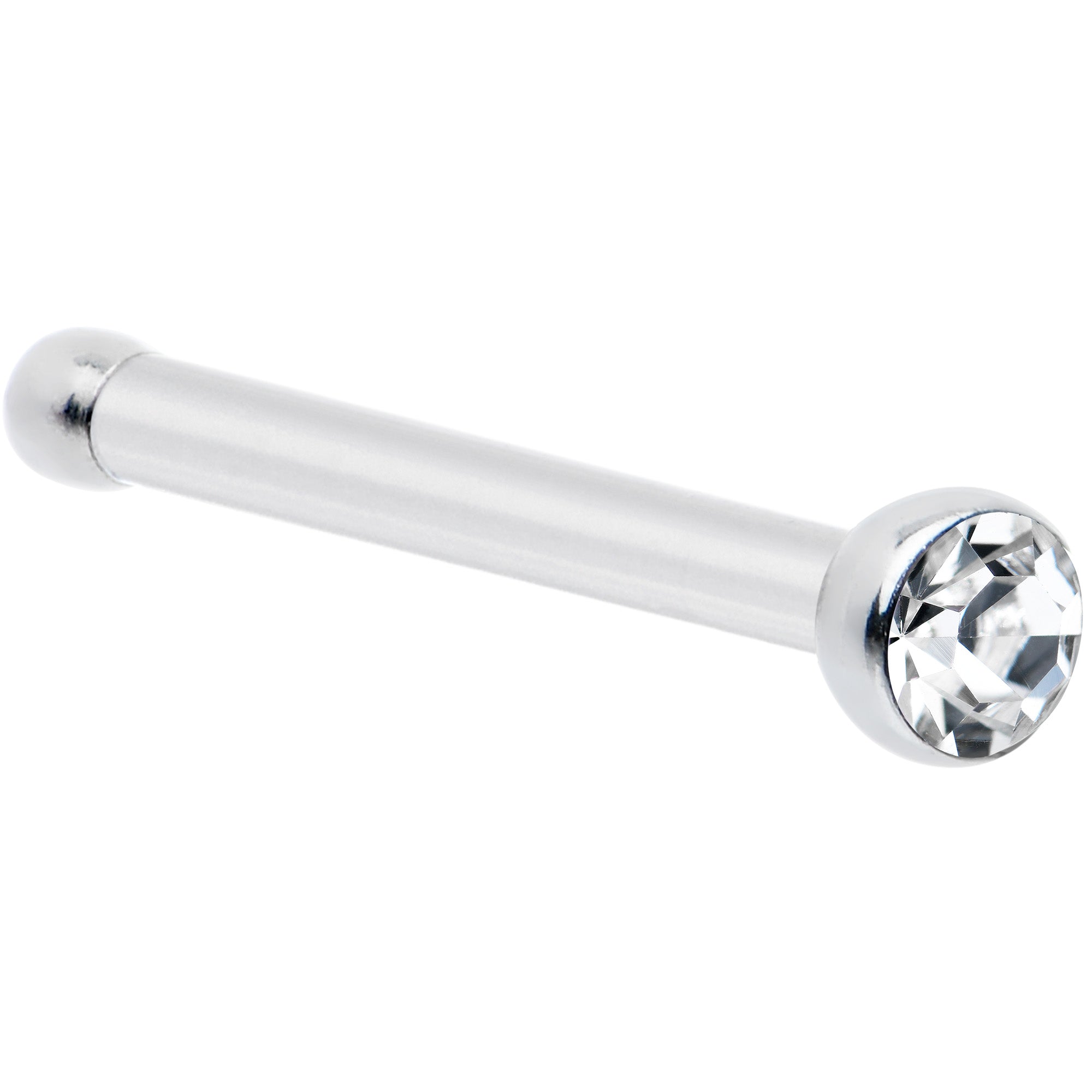 20G Stainless Steel Crystalline Gem Micro Nose Bone