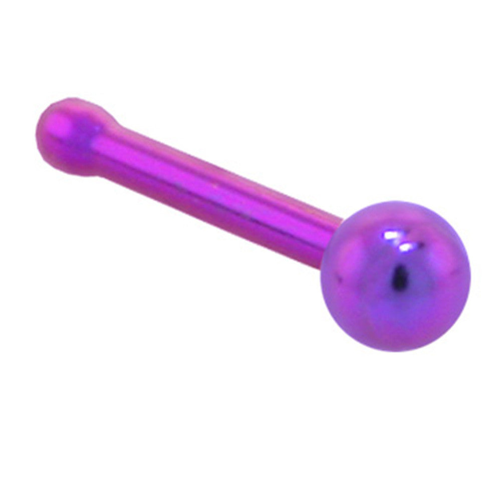 Grade 23 Titanium Purple Ball Nose Bone