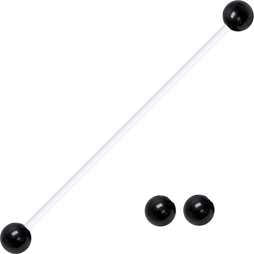 Pregnant Belly Button Ring With Black UV Ends