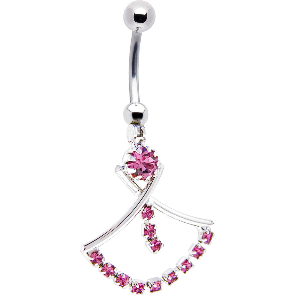 Lavender Gem NOUVEAU TWIST Dangle Belly Ring