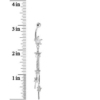 Crystalline Gem Cosmic Star Dangle Belly Ring
