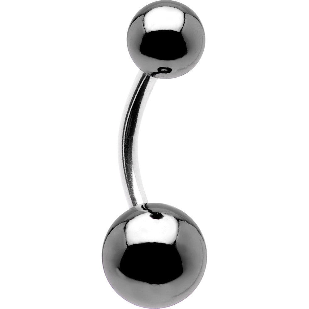 316l Surgical Steel Hematite Belly Ring 3/8