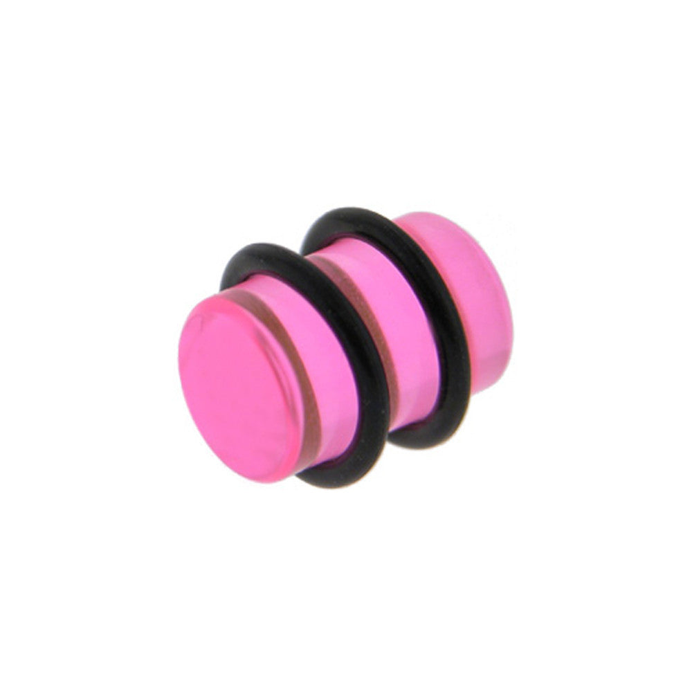 3/8G Pink Acrylic UV Plug