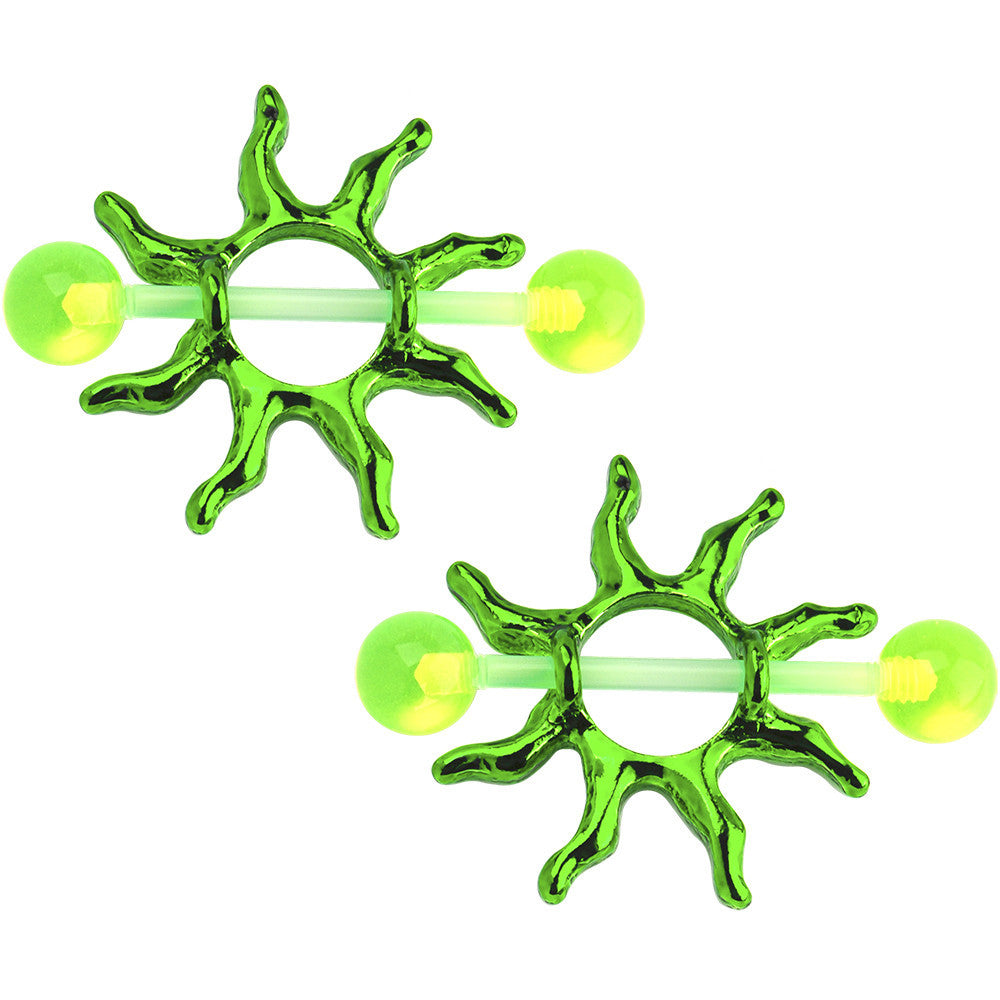 Bioplast Green Tribal Sun Nipple Shield Set