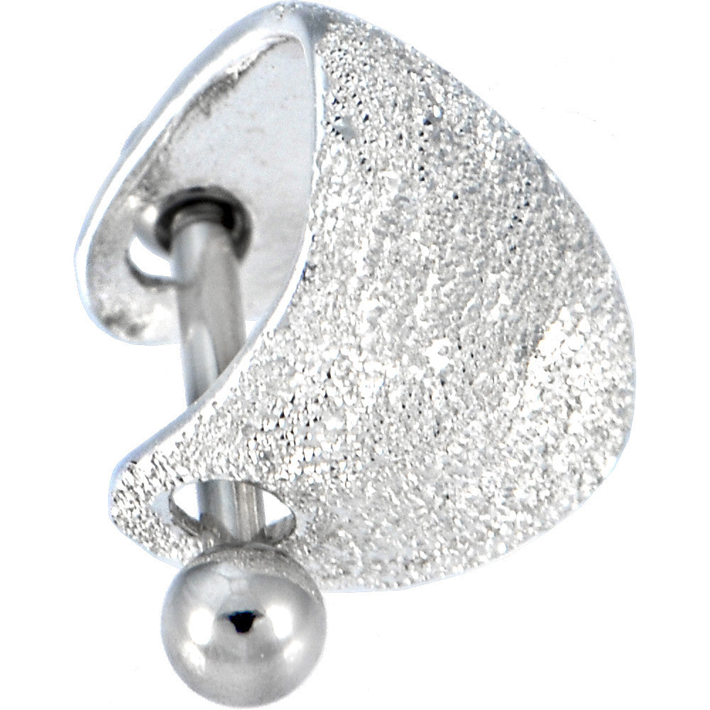 Sterling Silver 925 Glitzy Pierced Ear Cuff