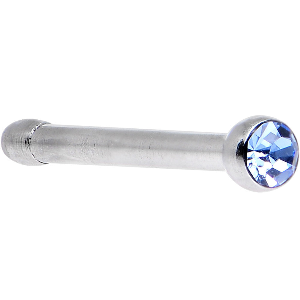 Aqua Nose Bone Created with Crystals