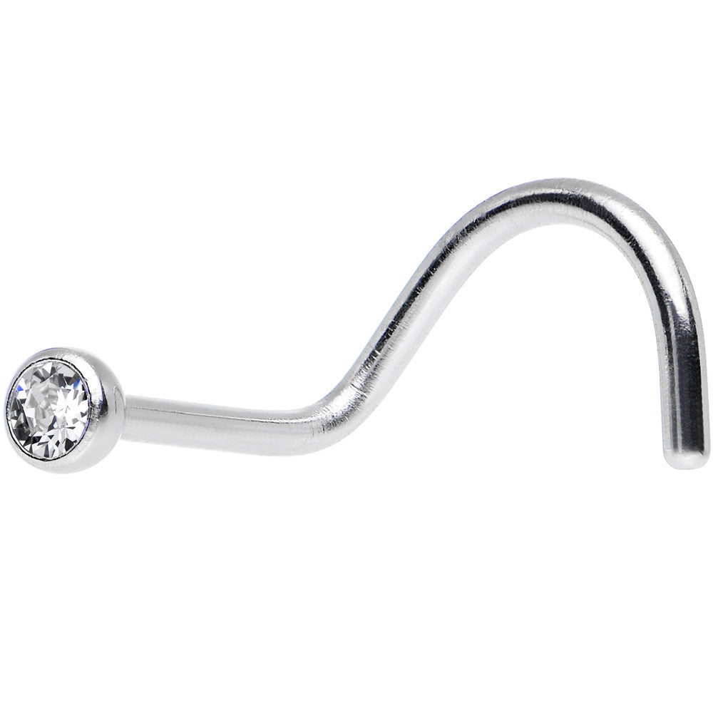 Crystal Screw Nose Ring Created with Crystals