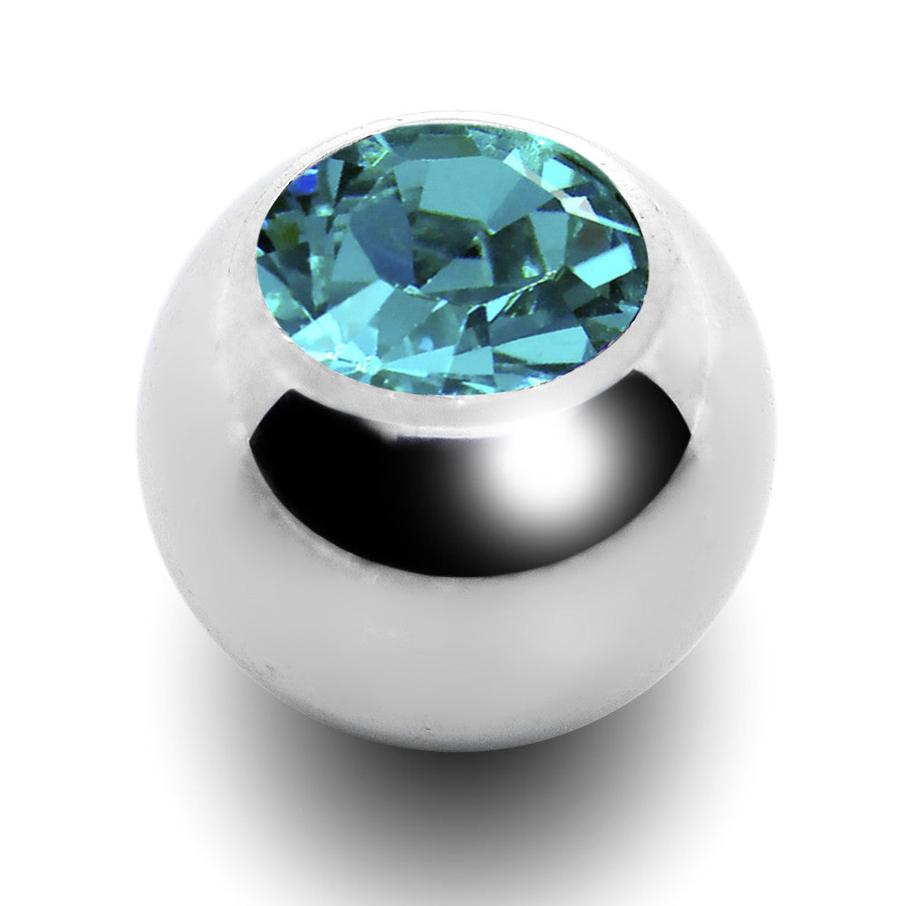 5mm Blue Zircon Replacement Ball Created with Crystals