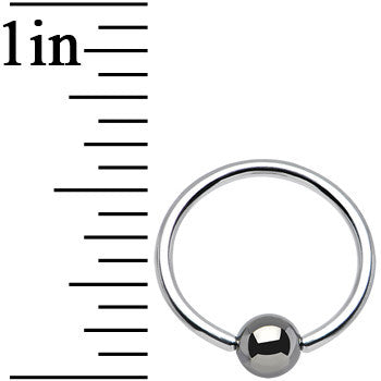 16G 7/16 Hematite Bead BCR Captive Ring