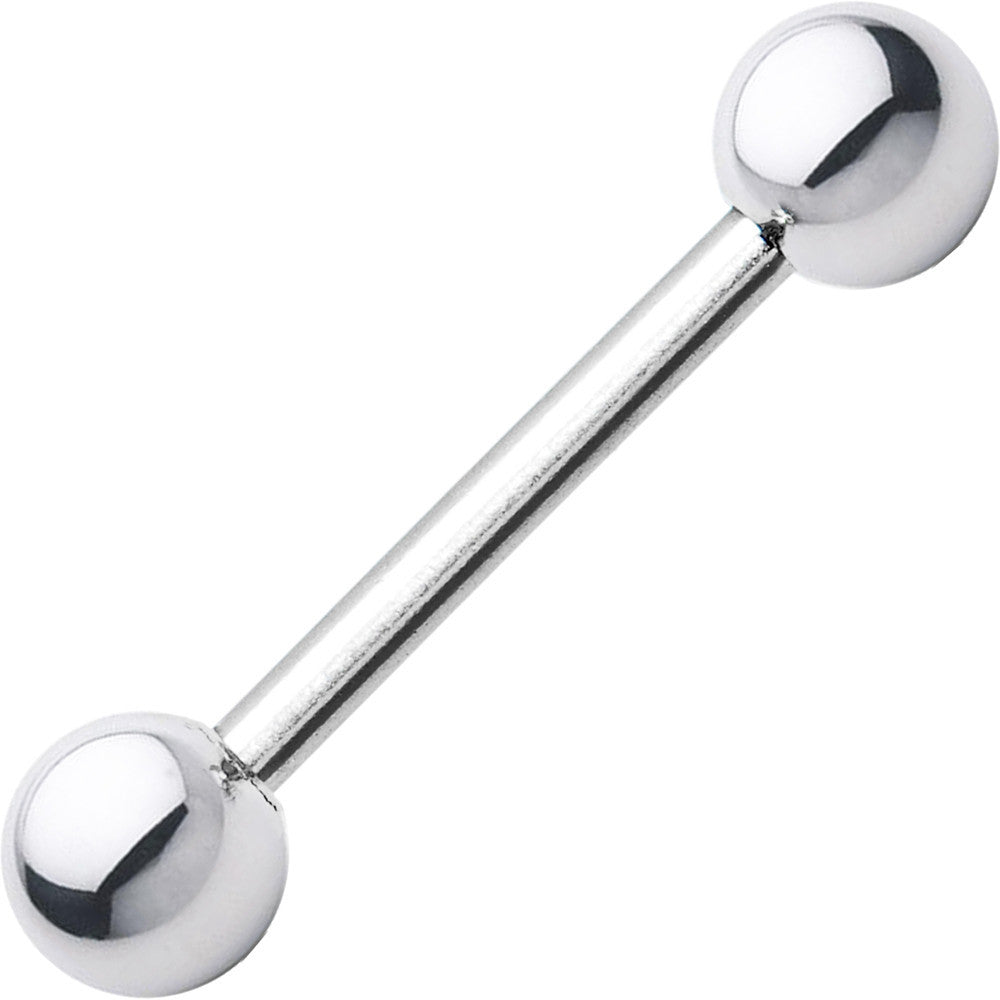 14 Gauge Straight Stainless Steel Barbell 1/2 5mm