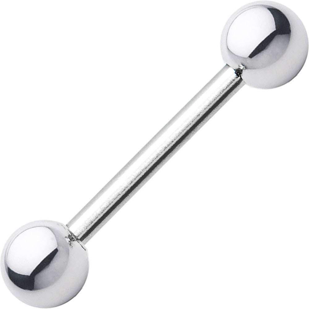 14G Straight Stainless Steel Barbell 1/2 5mm