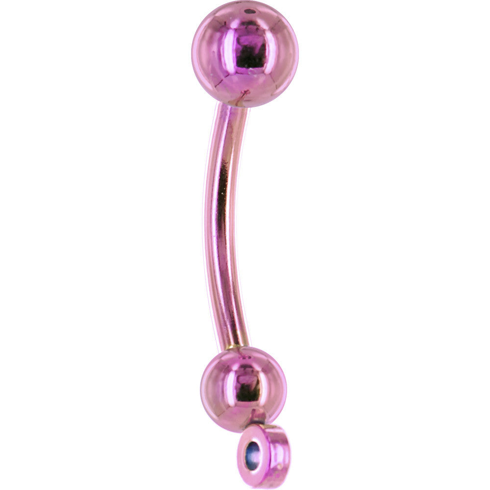 Pink Titanium Anodized ADD ON CHARM Belly Ring