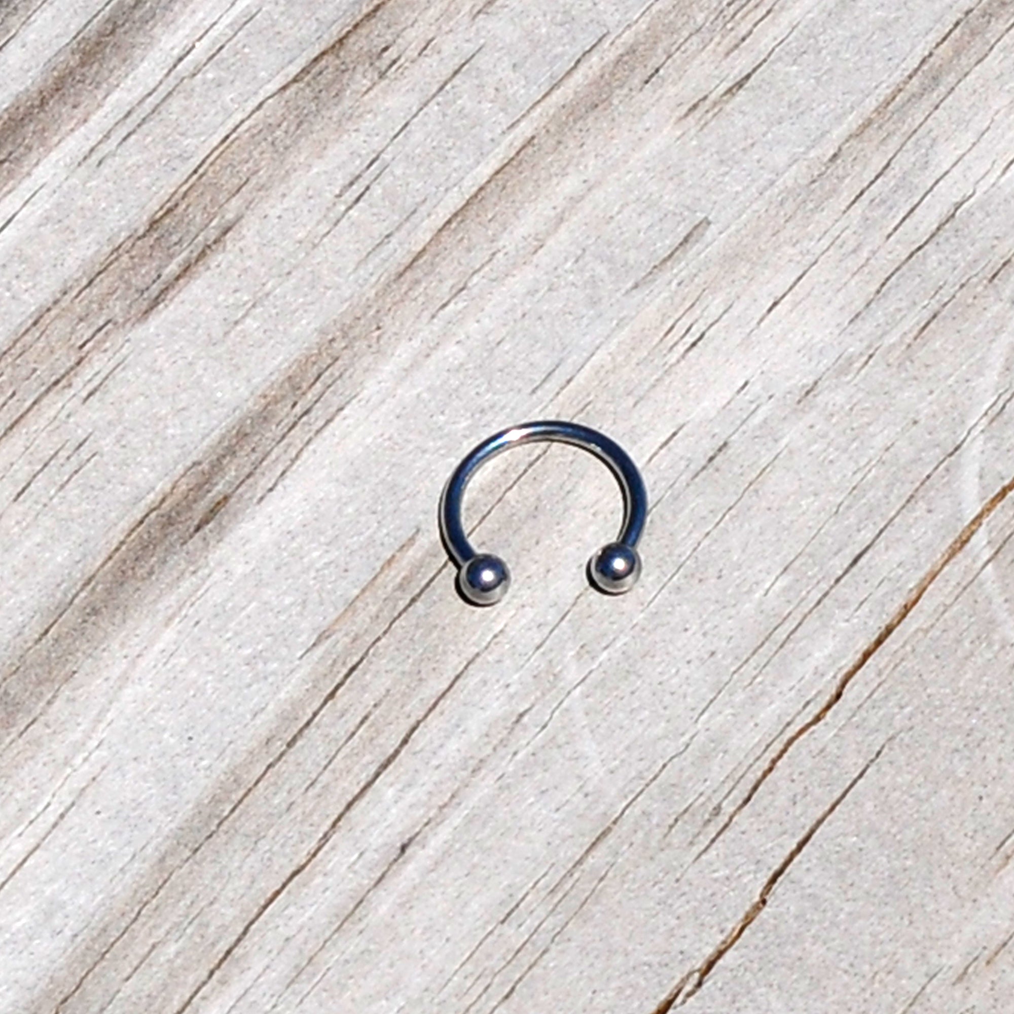 16G STEEL HORSE SHOE Circular Barbell 3/8 3mm