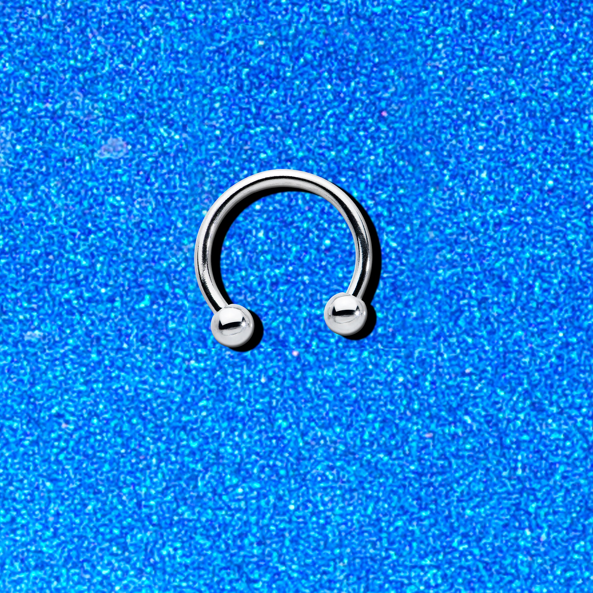 16G STEEL HORSE SHOE Circular Barbell 3/8 3mm