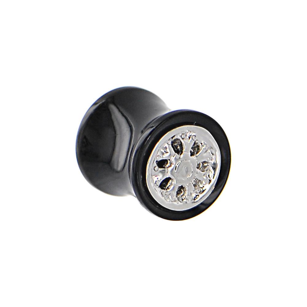 Black Acrylic No. 2 WHEEL FRAME Saddle Plug 00G to 20mm