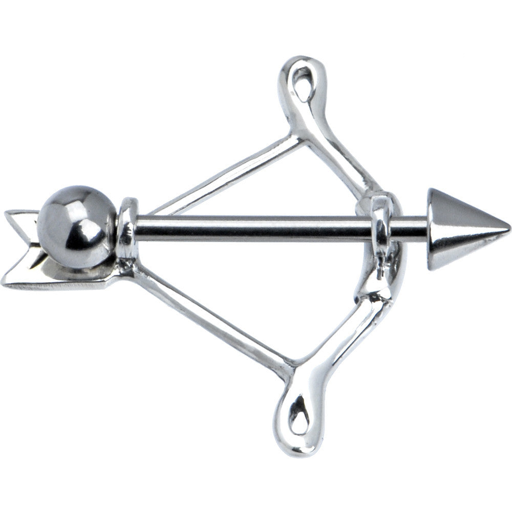 Sterling Silver Bow and Arrow Nipple Shield