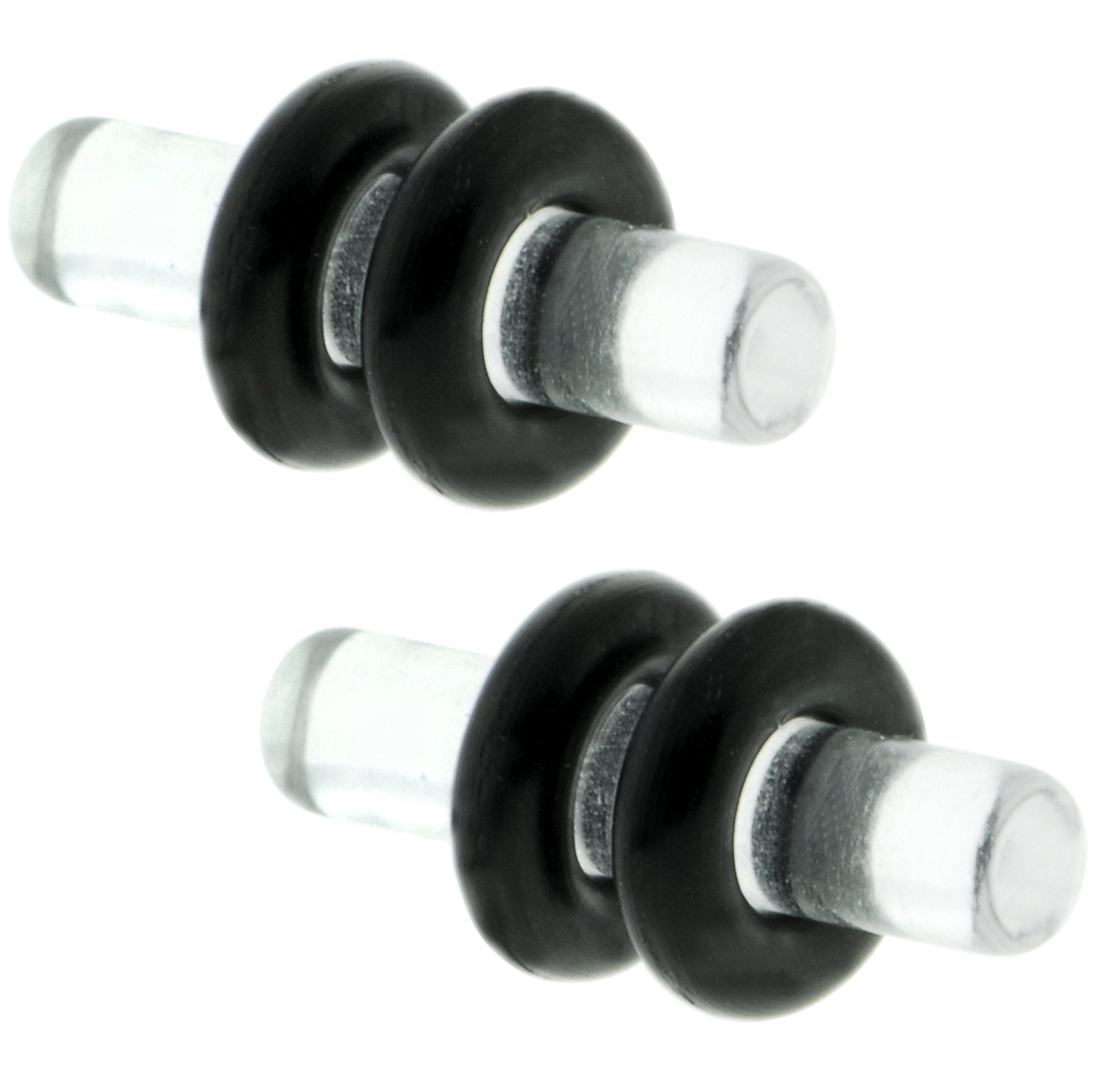 8G Clear Acrylic Plug Set of 2