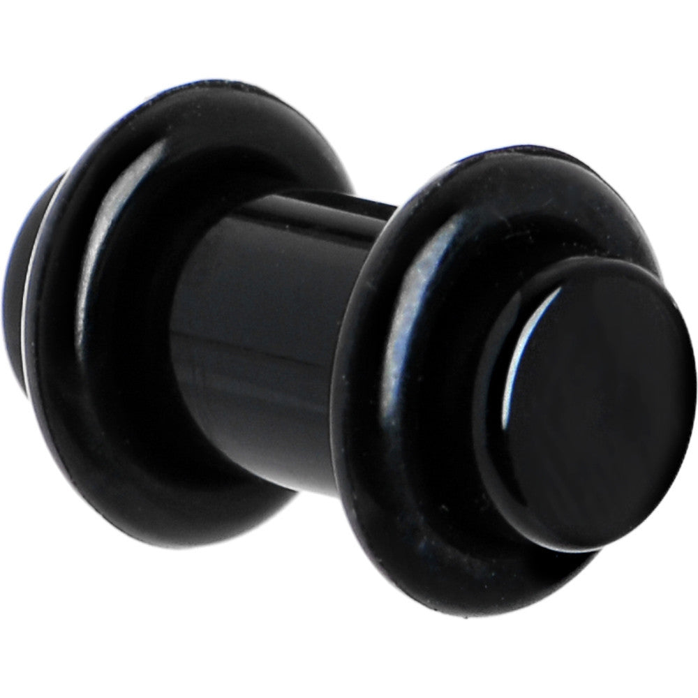 2 Gauge Black Acrylic Plug