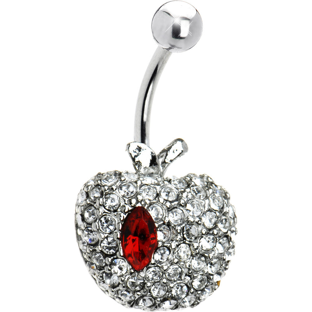 Light Siam Red Gem Apple Belly Ring