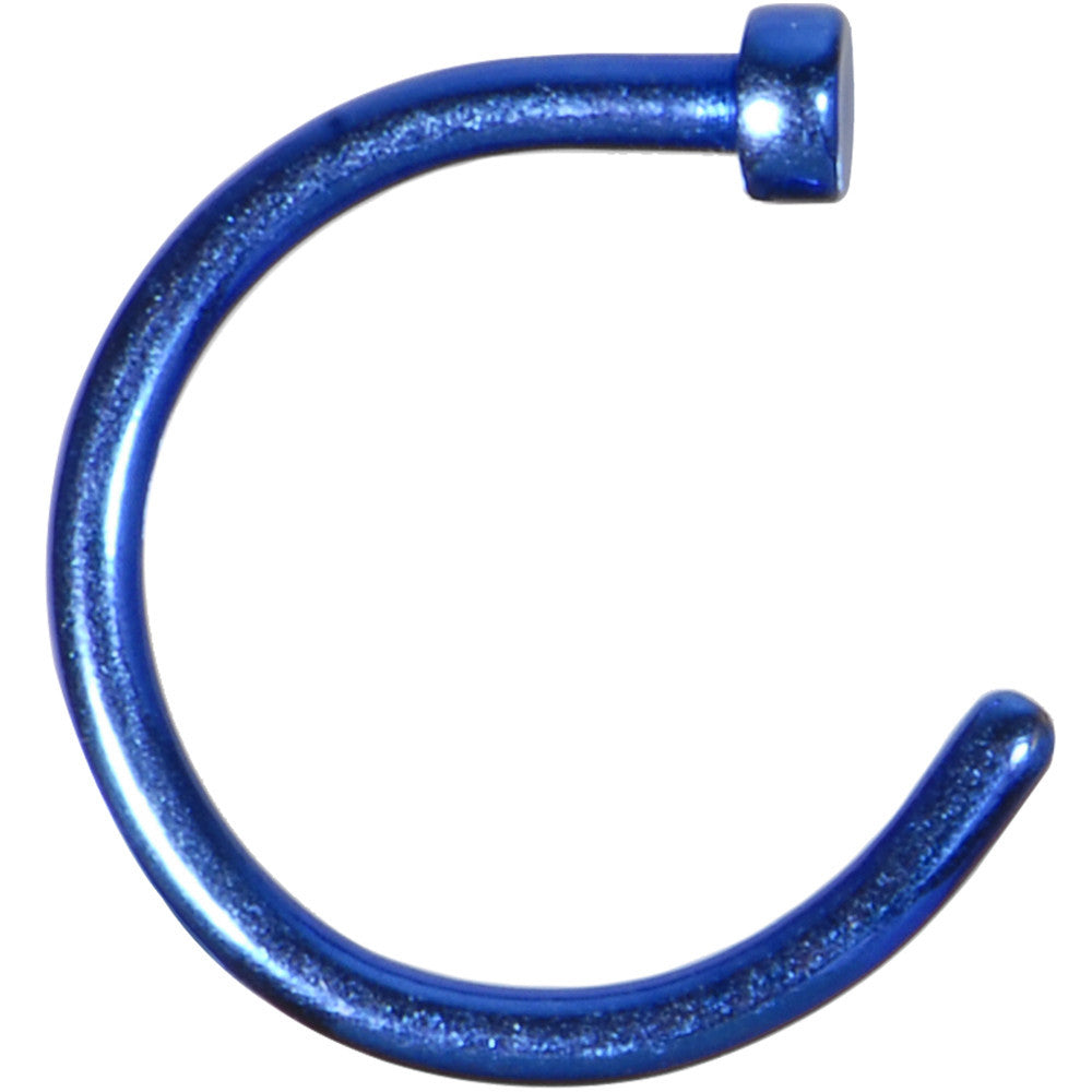 18 Gauge 5/16 Blue Anodized Titanium Nose Hoop