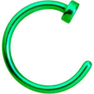 18 Gauge 5/16 Green Anodized Titanium Nose Hoop