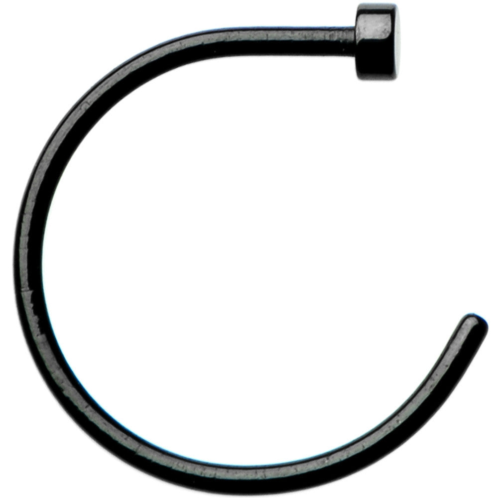 20 Gauge 3/8 Black Anodized Titanium Nose Hoop