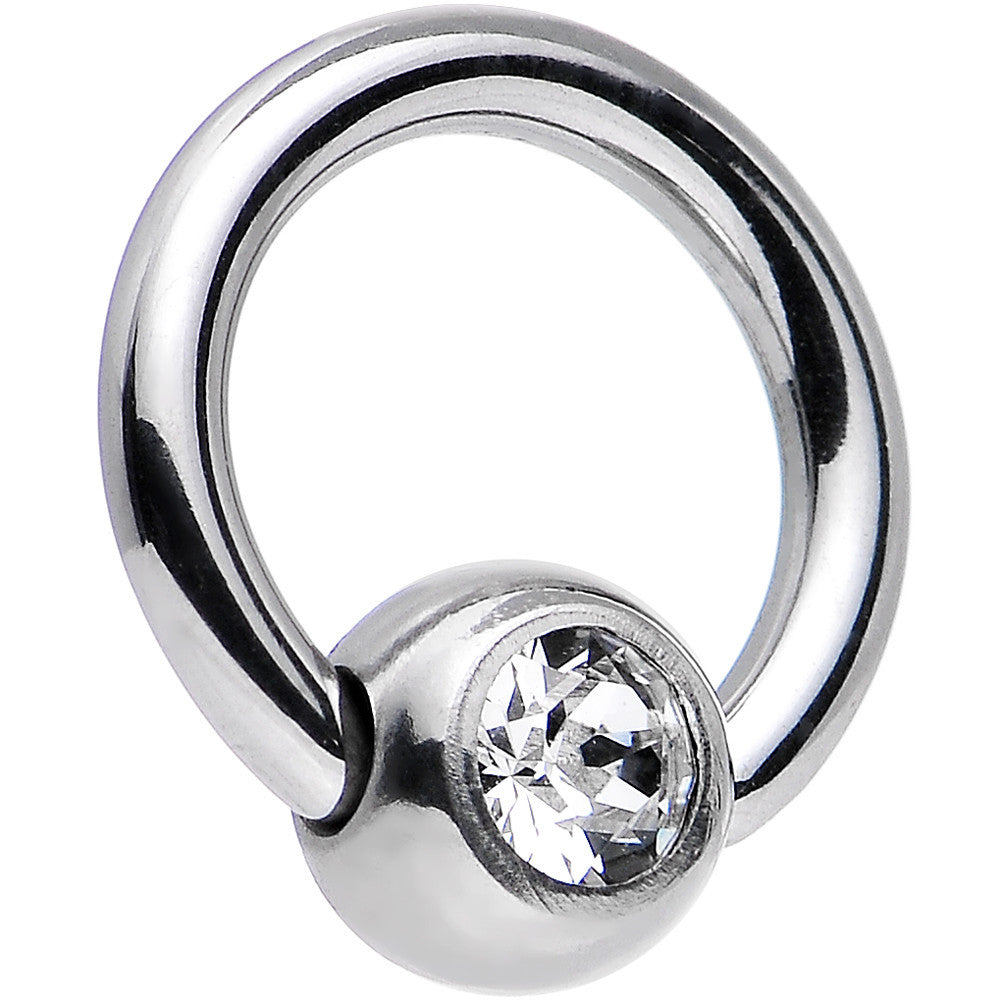 16G 1/4 Crystal BCR Captive Ring Created with Crystals