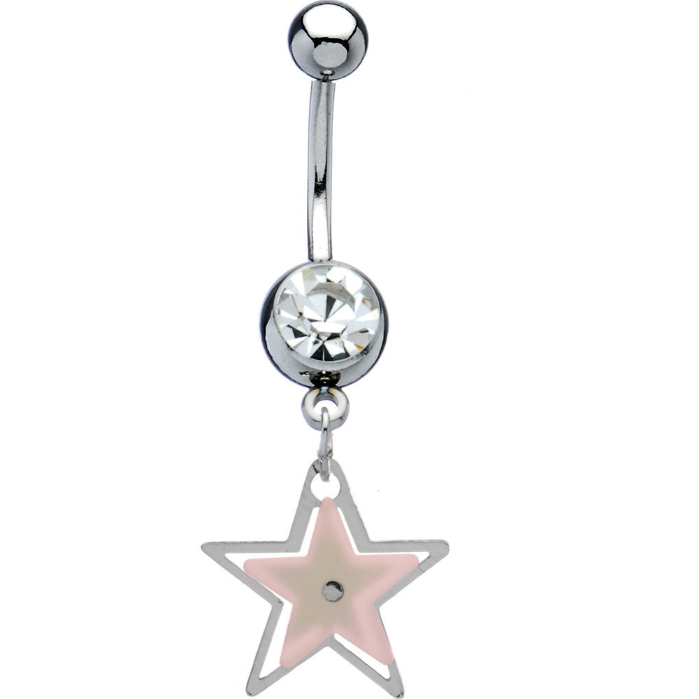 Crystalline Gem Shooting Star Belly Ring