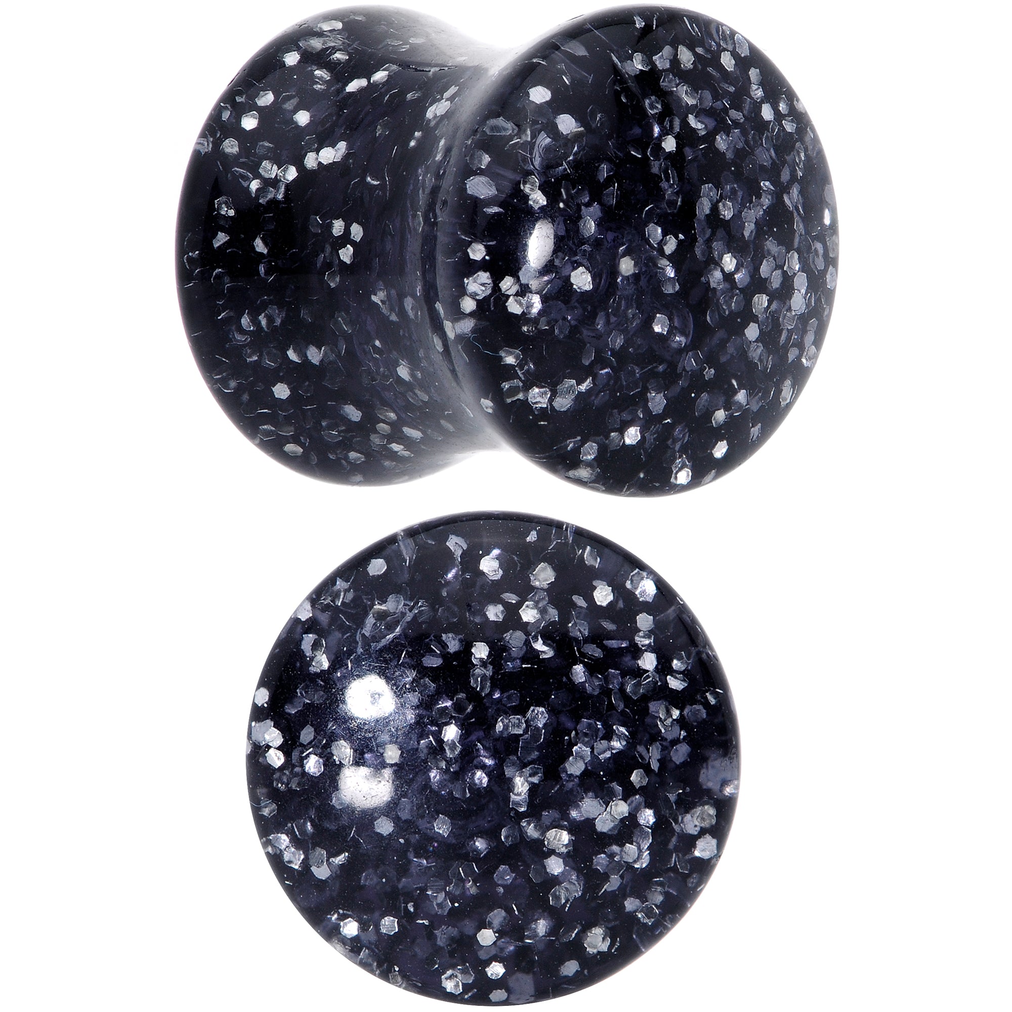 00G Black Ultra Glitter Saddle Plug Set