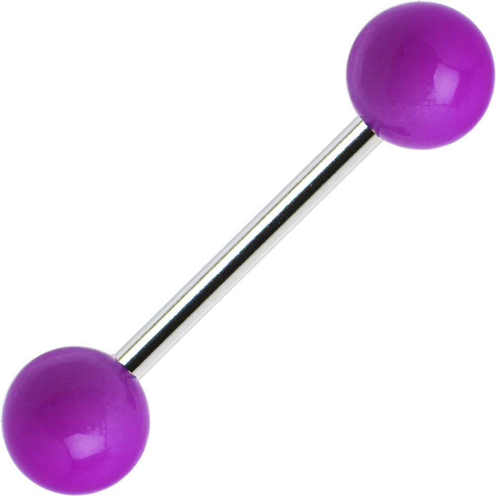 Purple Neon Barbell Tongue Ring