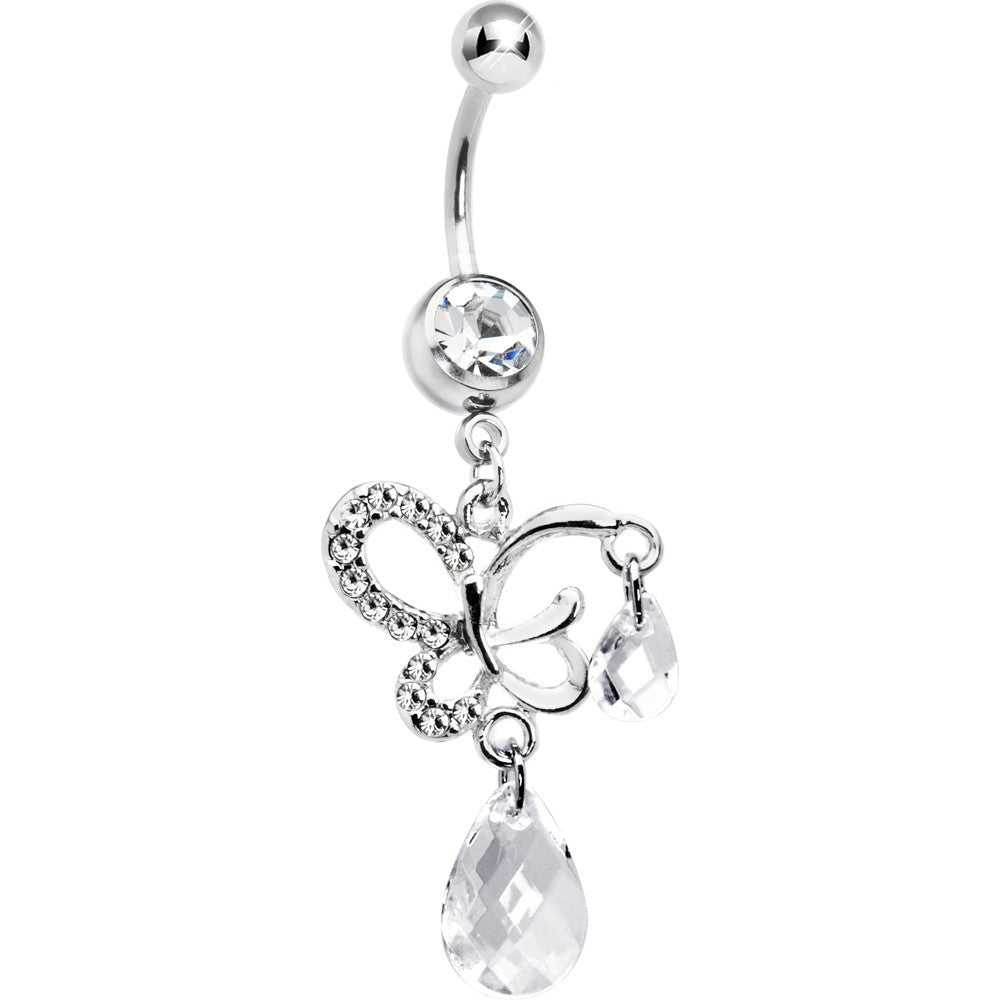 Crystalline Gem Dream Butterfly Belly Ring