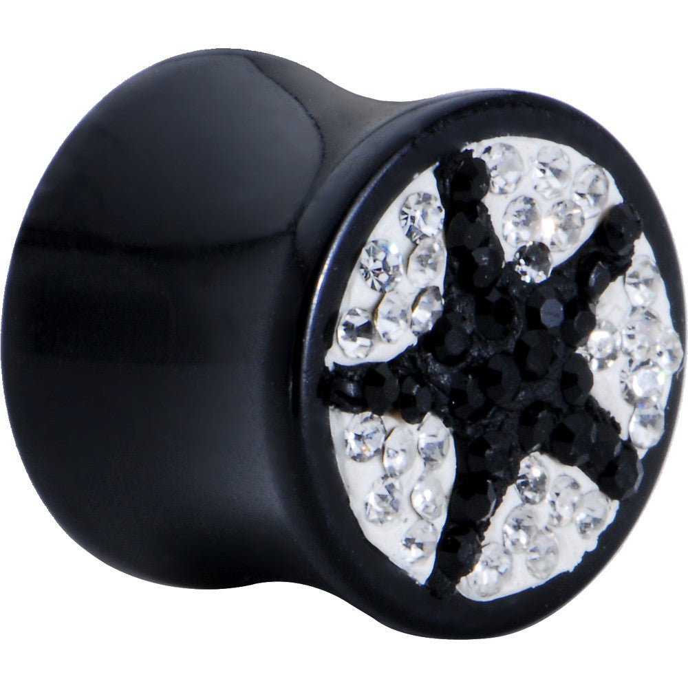 9/16 Crystal Black Star Saddle Plug