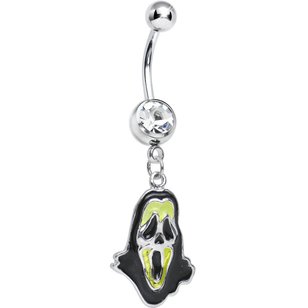 Glow in the Dark Scary Grim Reaper Belly Ring