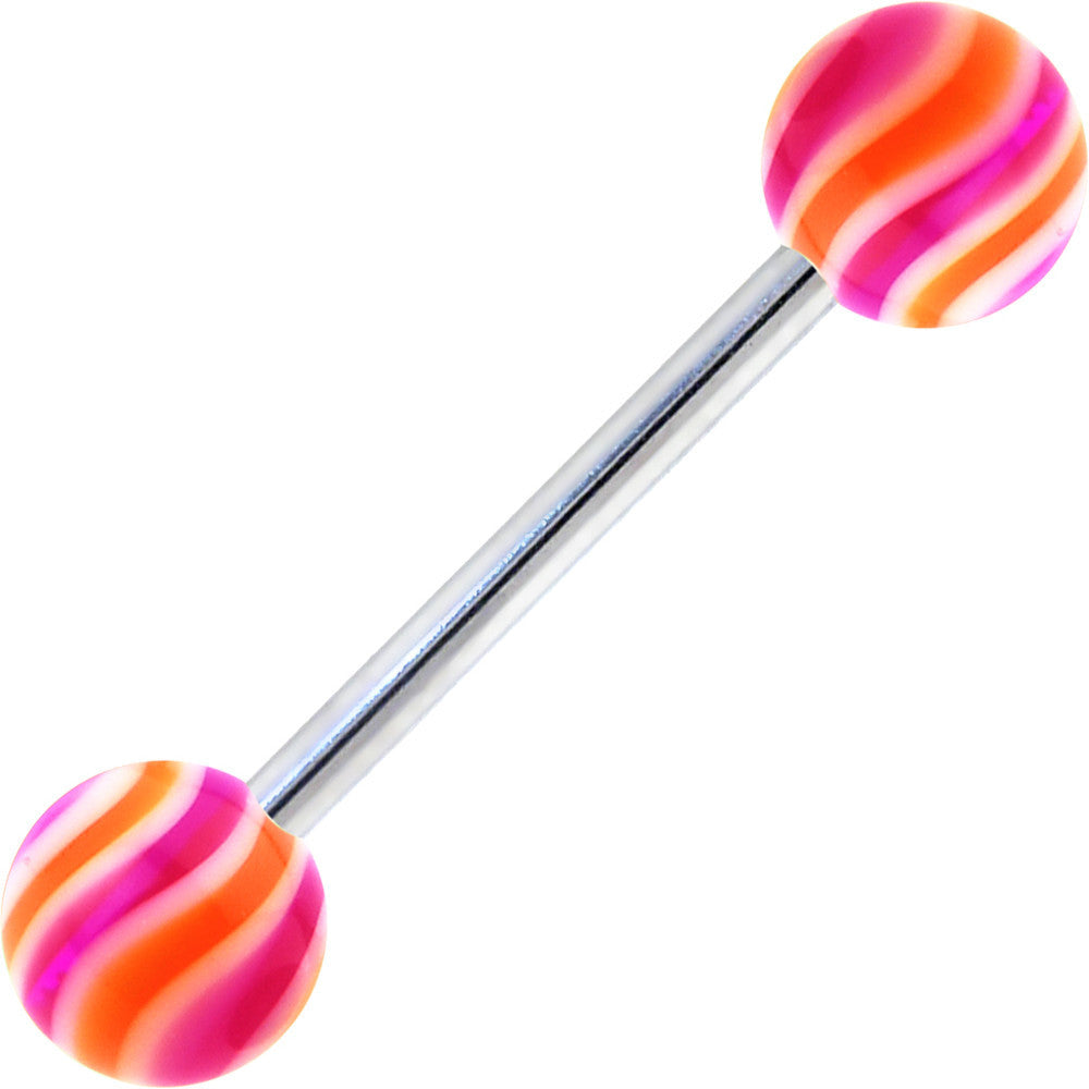 Outrageous Orange Plum HYPNOTIC Barbell Tongue Ring