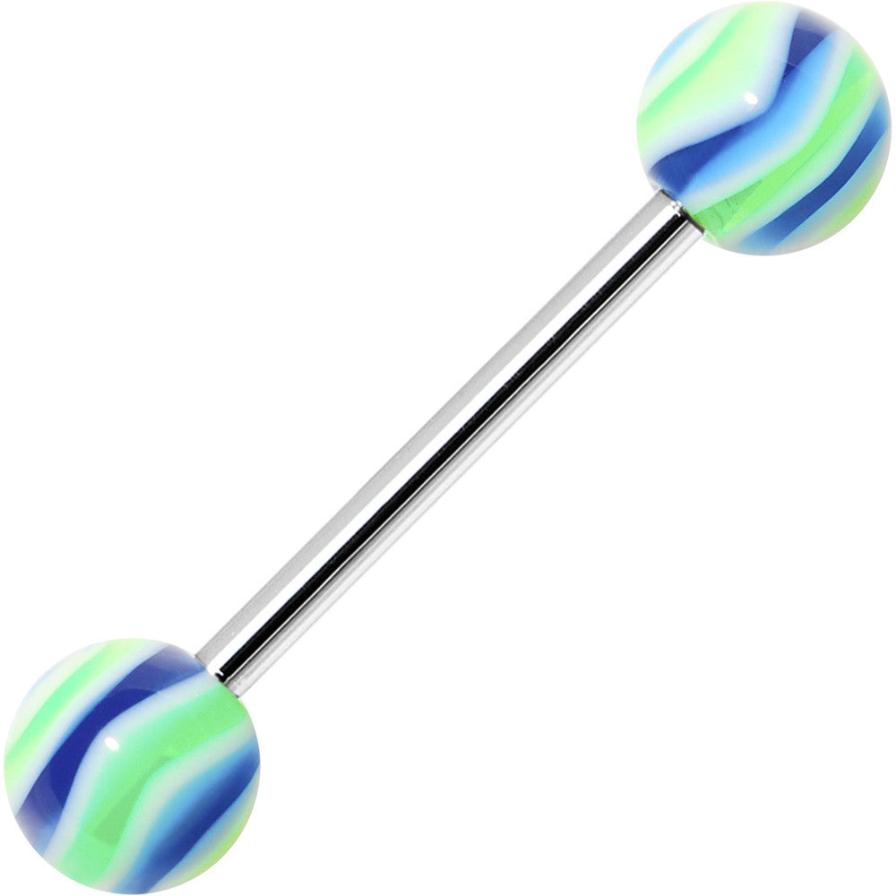 Baby Blue Lime HYPNOTIC Barbell Tongue Ring