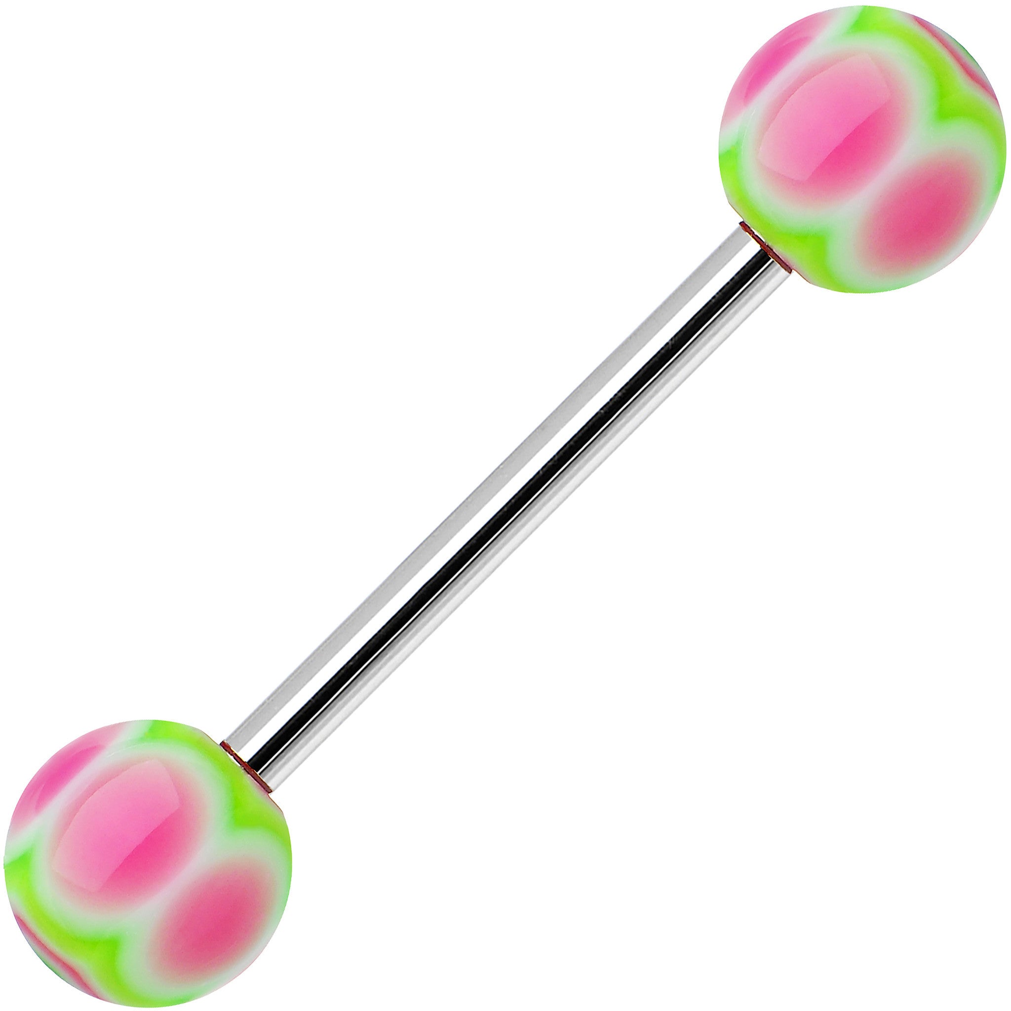Pink Lime MARRACAS Barbell Tongue Ring