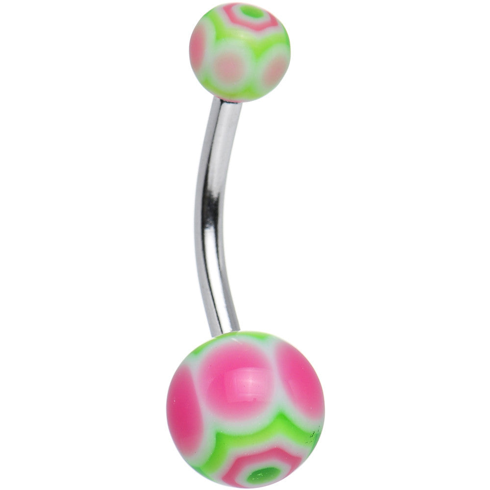 Pink Lime MARRACAS Belly Button Ring