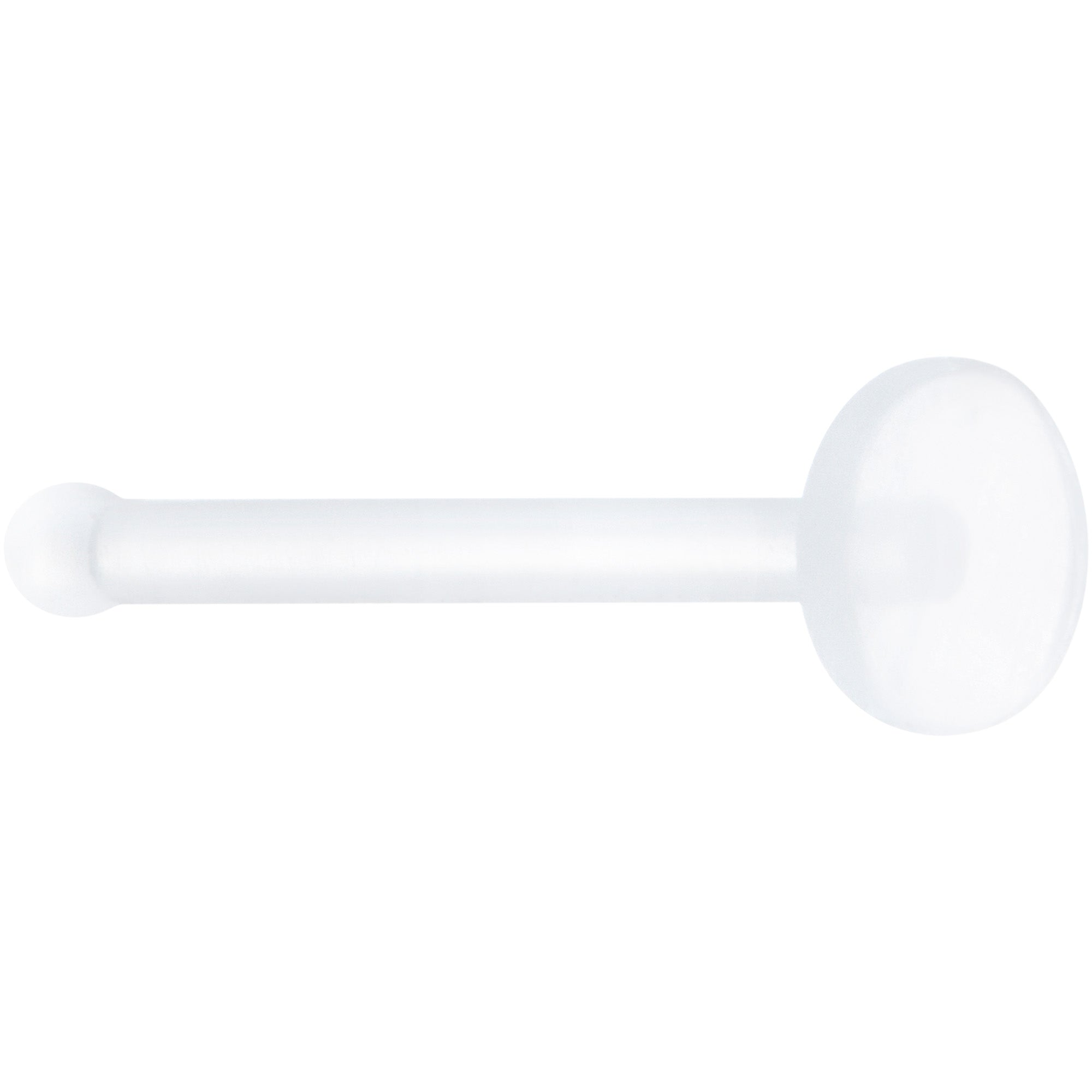 20G Clear Flat Bioplast Nose Retainer