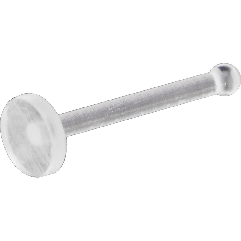 20G Clear Flat Bioplast Nose Retainer